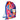 Mochila Safta para niña multicolor con diseño de muñeca Kokeshi y flores, vista lateral - © Calzados Modesto®