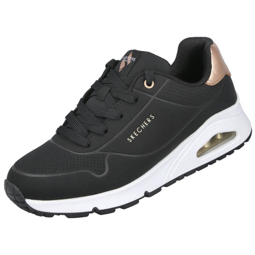 SKECHERS Uno Gen1 Shimmer Away 310545L NEGRO-ORO 081319