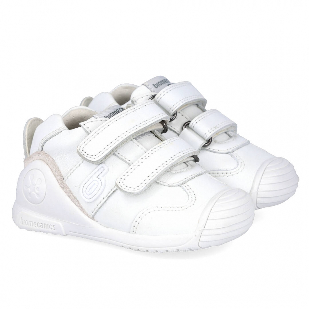 Deportivas blancas unisex Biomecanics 221001-C niño y niña